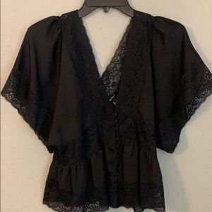 Forever 21 Black Lace Blouse